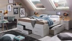 Bed Butiken Met 6 Laden 3 Bed Butiken Met 6 Laden -Slaapcomfort Winkel Bed Butiken 6 laden 3
