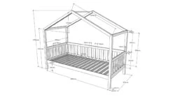 Sofabed Dallas Als Huis -Slaapcomfort Winkel Bed Dallas als huis antraciet