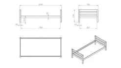 Bed Pino Enkel -Slaapcomfort Winkel Bed Pino enkel natuur 2