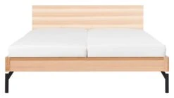 Karlsson Bed Sky Met Hoofdbord Hout En Poten Metaal -Slaapcomfort Winkel Bed Sky beuken met hoofdbord hout en poot metaal beuken 4