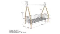 Sofabed Tipi -Slaapcomfort Winkel Bed Tipi verhoogd wit 3