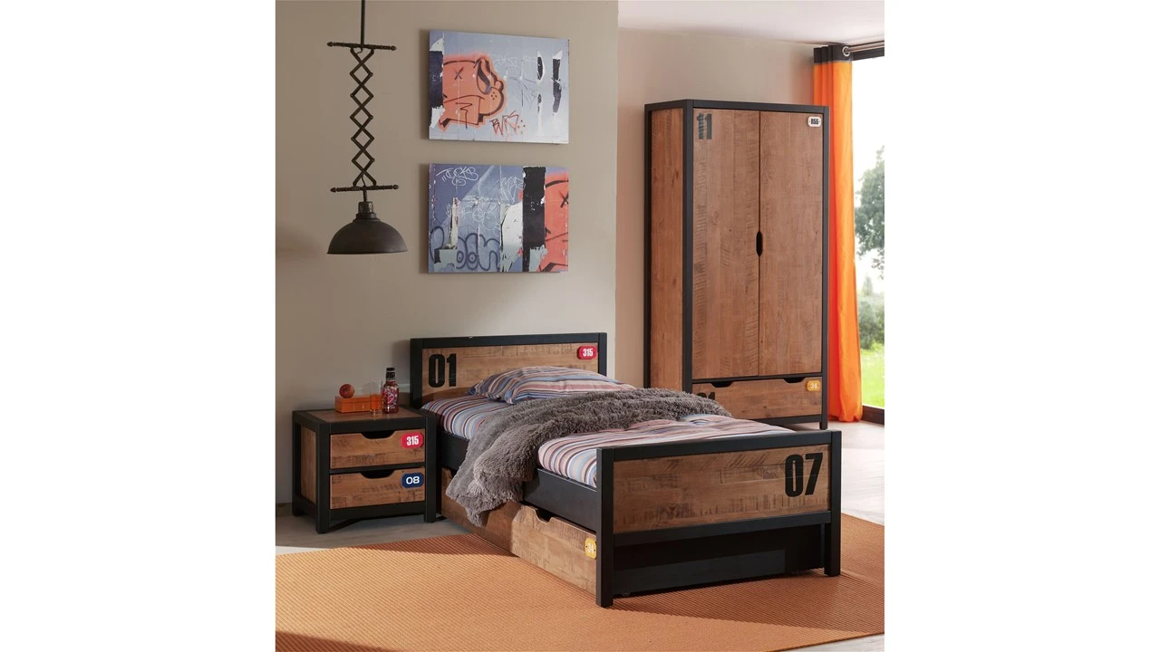 Complete Kinderkamer Daan Met 2-deurs Kast 1 Complete Kinderkamer Daan Met 2-deurs Kast