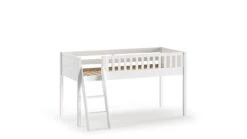 Halfhoogslaper Scott Met Bureau En 2 Commodes -Slaapcomfort Winkel Halfhoogslaper Scott met bureau en 2 commodes wit 2