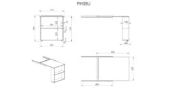 Halfhoogslaper Scott Met Bureau En Boekenkast -Slaapcomfort Winkel Halfhoogslaper Scott met bureau en boekenkast wit 6