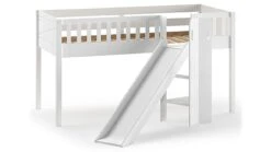 Halfhoogslaper Scott Met Glijbaan -Slaapcomfort Winkel Halfhoogslaper Scott met glijbaan wit 2