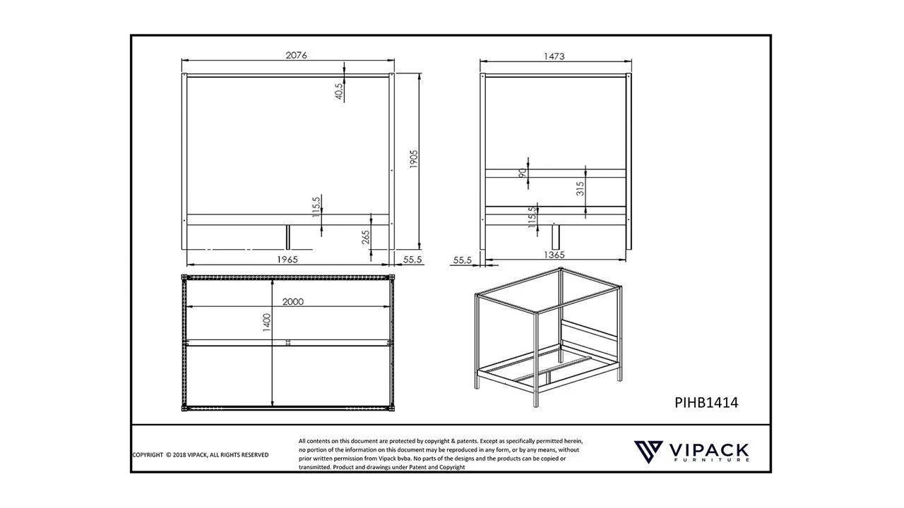 Hemelbed Pino 4 Hemelbed Pino - Afbeelding 4
