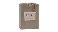 Hoeslaken Kayori Jersey Kyoto Topper -Slaapcomfort Winkel Hoeslaken Jersey Kyoto topper taupe 4