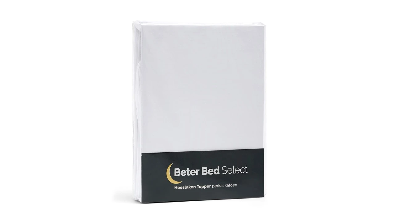 Hoeslaken Beter Bed Select Perkal Topper 5 Hoeslaken Beter Bed Select Perkal Topper - Afbeelding 5