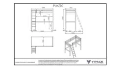 Hoogslaper Pino Mezzanine -Slaapcomfort Winkel Hoogslaper Pino Mezzanine wit 3