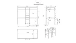 Hoogslaper Pino Hoog 5 Hoogslaper Pino Hoog -Slaapcomfort Winkel Hoogslaper Pino hoog grijs 2