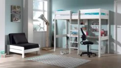 Hoogslaper Pino Met Zetelbed -Slaapcomfort Winkel Hoogslaper Pino met zetelbed wit 2