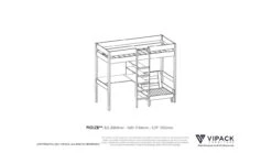 Hoogslaper Pino Met Zetelbed -Slaapcomfort Winkel Hoogslaper Pino met zetelbed wit 6