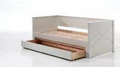 Kajuitbed Paneel Uitschuifbaar Pino Met Lade 11 Kajuitbed Paneel Uitschuifbaar Pino Met Lade -Slaapcomfort Winkel Kajuitbed paneel uitschuifbaar Pino met lade wit 4