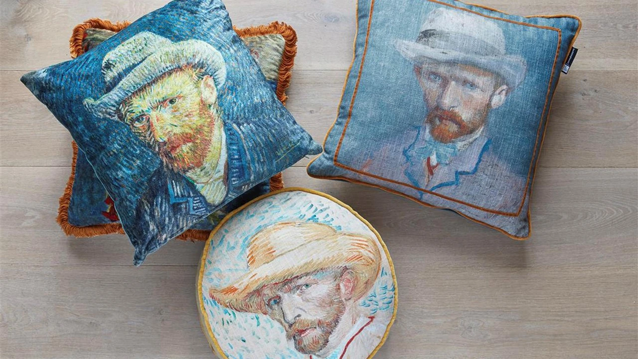Sierkussen Self Portrait Vincent 2 Sierkussen Self Portrait Vincent - Afbeelding 2