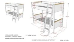 Stapelbed Londen -Slaapcomfort Winkel Stapelbed Londen wit 2