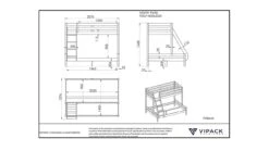 Stapelbed Pino Martin 5 Stapelbed Pino Martin -Slaapcomfort Winkel Stapelbed Pino Martin natuur00 2