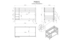 Stapelbed Pino Laag -Slaapcomfort Winkel Stapelbed Pino grijs 2