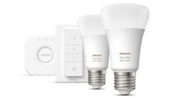 Verlichting Philips Hue White And Color Ambiance Starterkit E27 (2 Lampen, 2 Dimmers + Bridge) -Slaapcomfort Winkel Verlichting Philips Hue White and Color Ambiance Starterkit E27 2 lampen 2 dimmers bridge 3