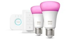 Verlichting Philips Hue White And Color Ambiance Starterkit E27 (2 Lampen, 2 Dimmers + Bridge) -Slaapcomfort Winkel Verlichting Philips Hue White and Color Ambiance Starterkit E27 2 lampen 2 dimmers bridge 4